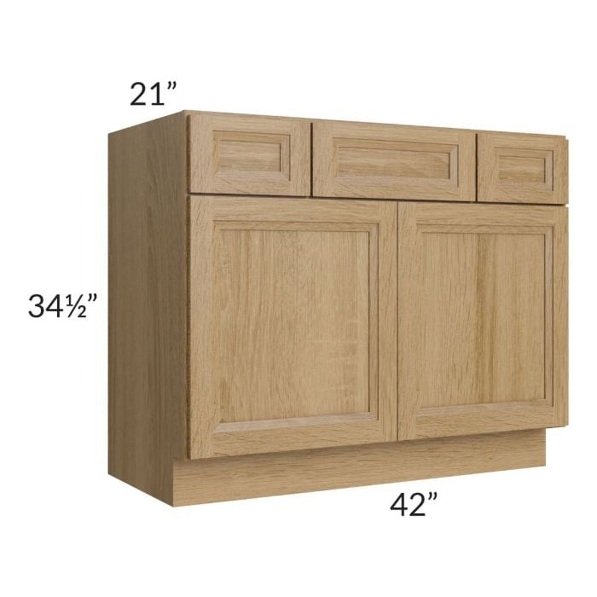 RTA Catalina Toffee 42" 2-Drawer 2-Door Vanity Base Cabinet