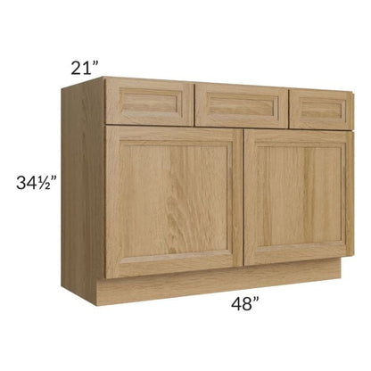 RTA Catalina Toffee 48" 2-Drawer 2-Door Vanity Base Cabinet