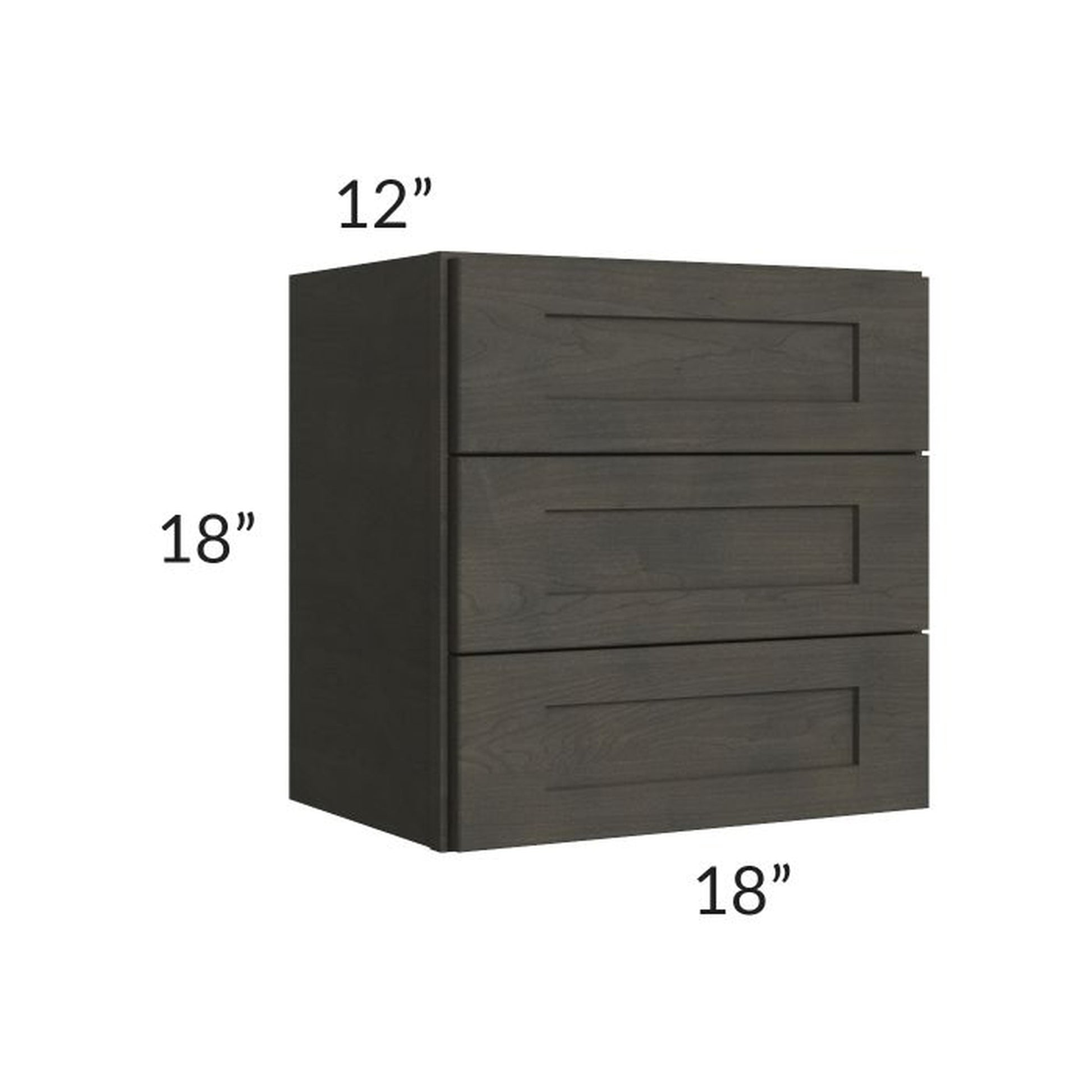 RTA Charcoal Grey Shaker 18" Vanity Countertop Cabinet