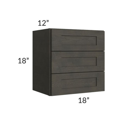 RTA Charcoal Grey Shaker 18" Vanity Countertop Cabinet