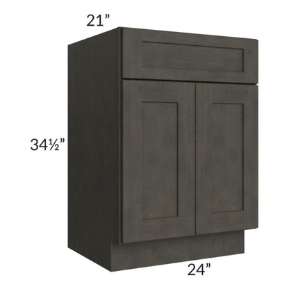 RTA Charcoal Grey Shaker 24" Vanity Base Cabinet