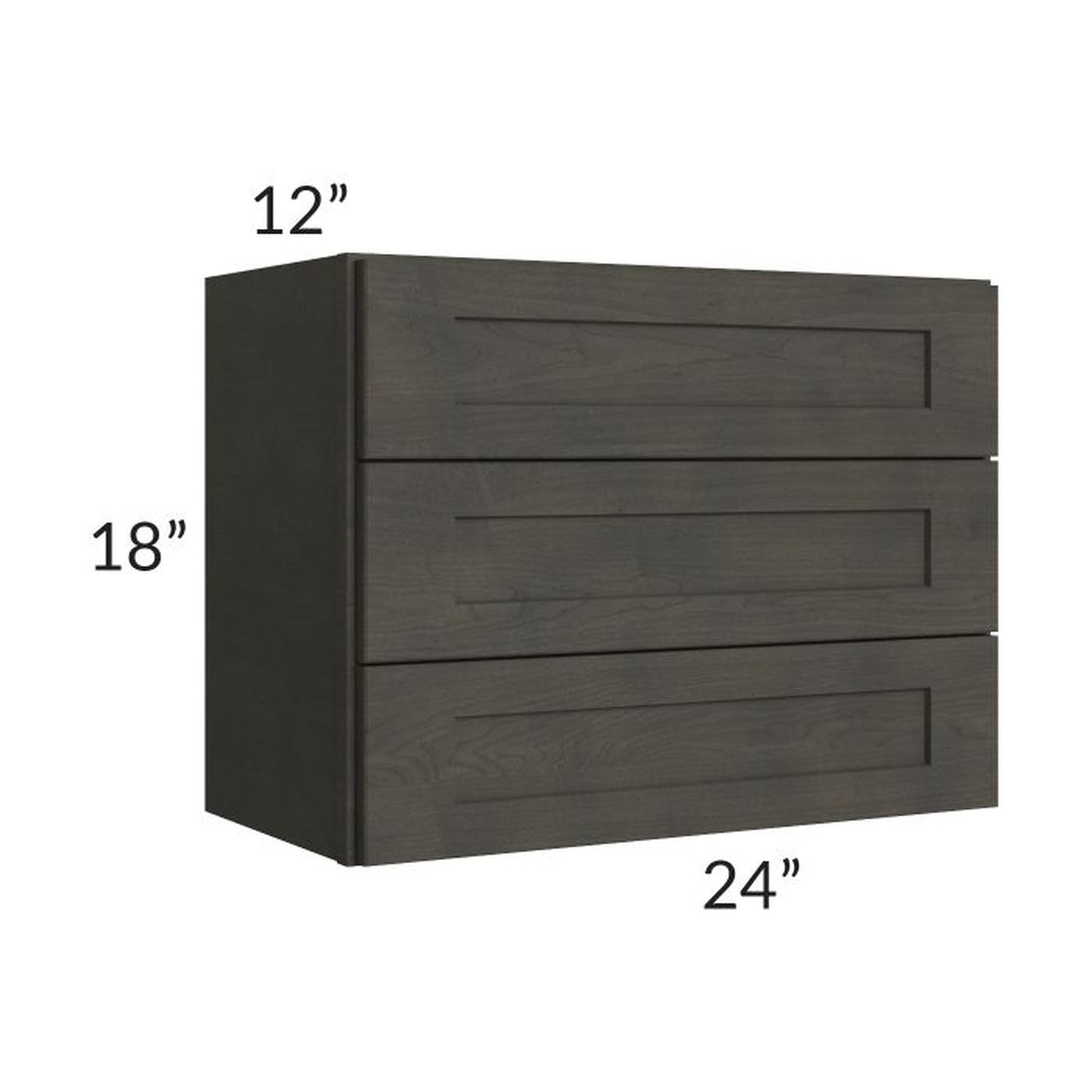 RTA Charcoal Grey Shaker 24" Vanity Countertop Cabinet