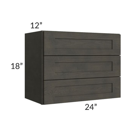 RTA Charcoal Grey Shaker 24" Vanity Countertop Cabinet