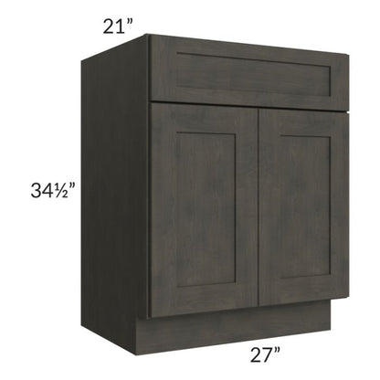 RTA Charcoal Grey Shaker 27" Vanity Base Cabinet