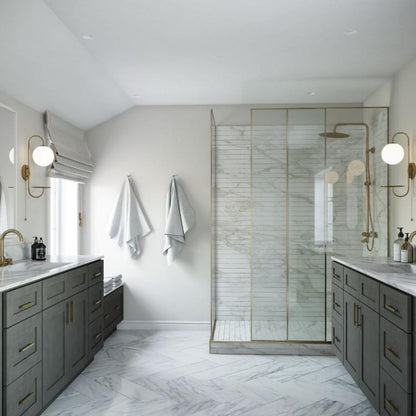 RTA Charcoal Grey Shaker 36" Vanity Knee Drawer (Can Be Trimmed)