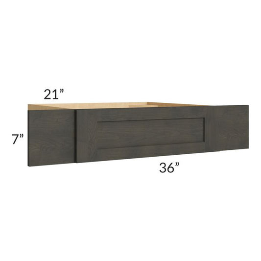RTA Charcoal Grey Shaker 36" Vanity Knee Drawer (Can Be Trimmed)