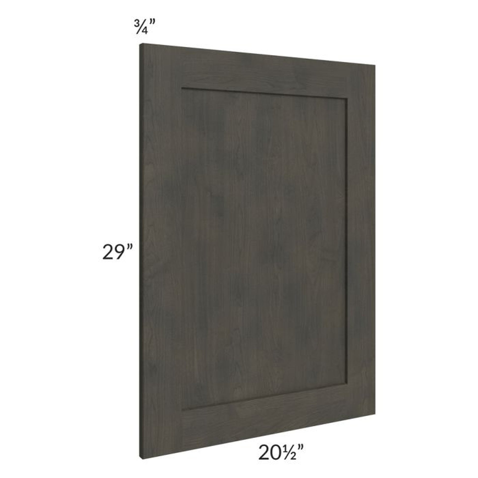RTA Charcoal Grey Shaker Vanity Decorative End Panel