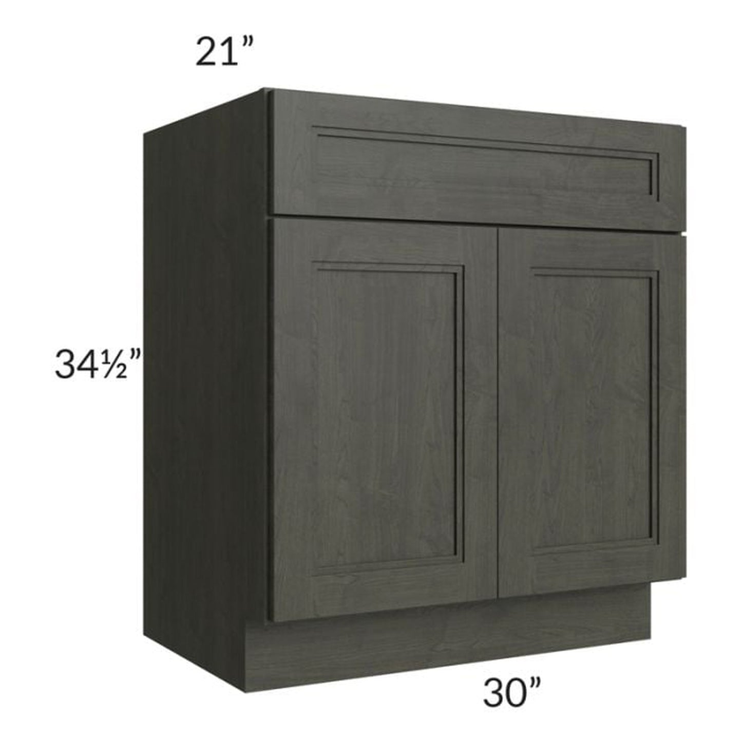 RTA Charlotte Dark Grey 30" Vanity Sink Base Cabinet