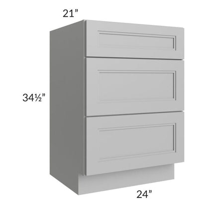RTA Charlotte Grey 24" Vanity 3-Drawer Base Cabinet
