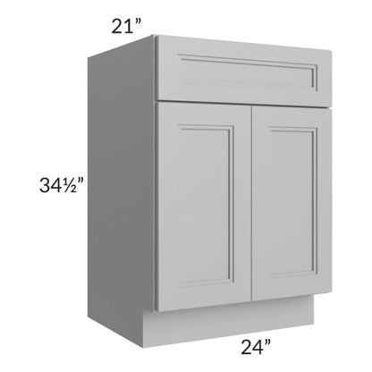 RTA Charlotte Grey 24" Vanity Sink Base Cabinet with 2 Decorative End Panels