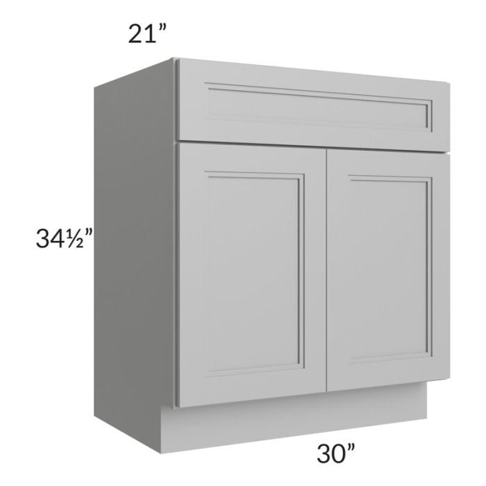 RTA Charlotte Grey 30" Vanity Sink Base Cabinet with 1 Decorative End Panel