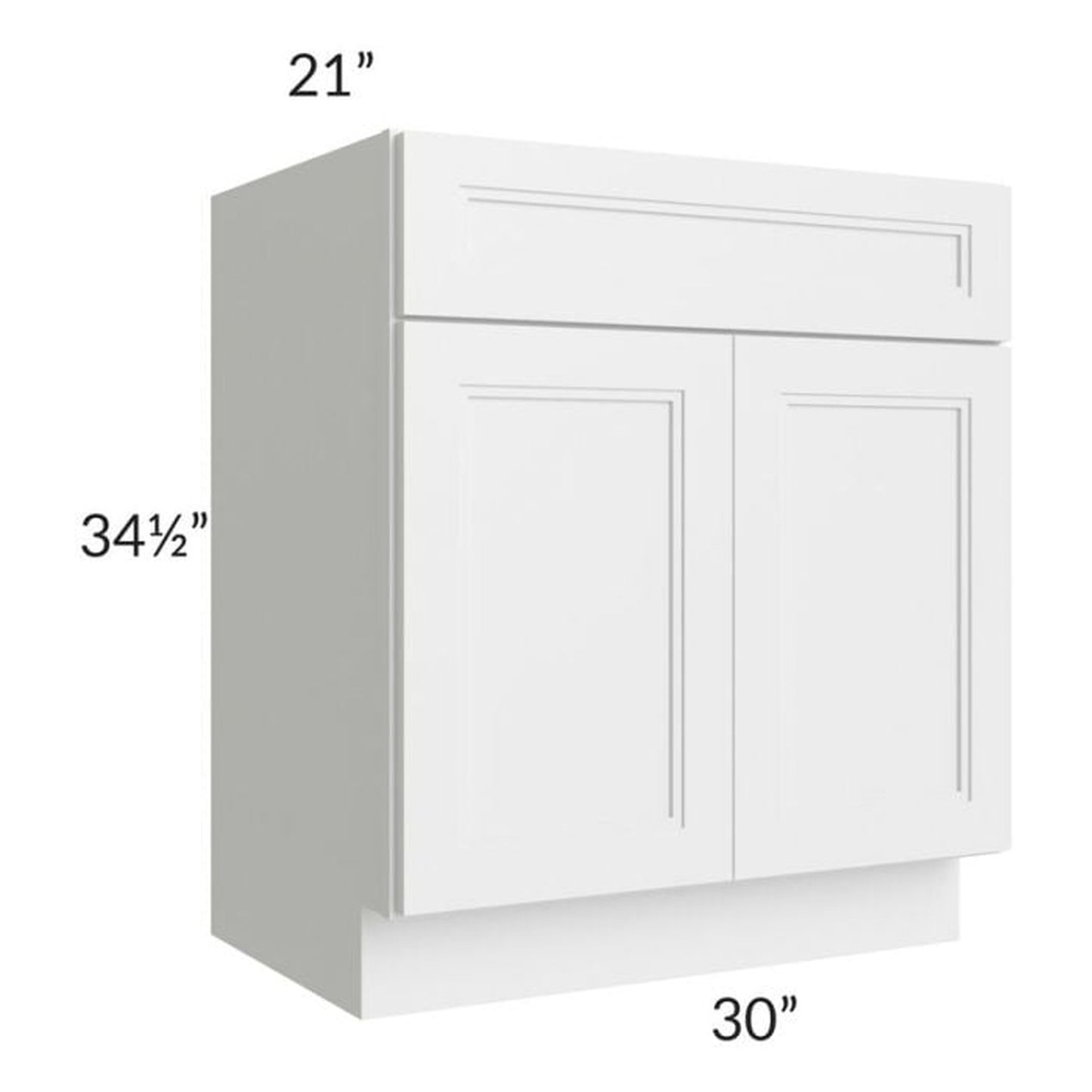 RTA Charlotte White 30" Vanity Sink Base Cabinet