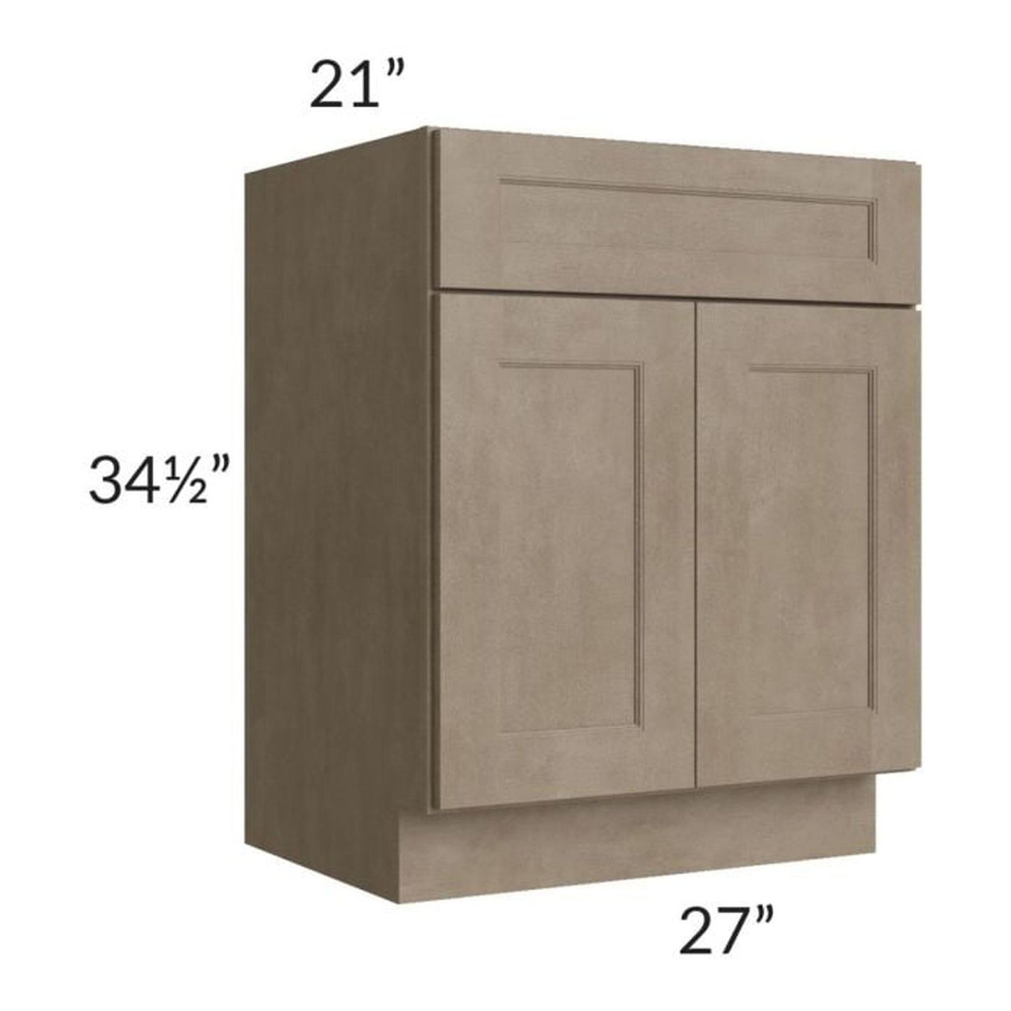 RTA Cobblestone Grey 27" Vanity Sink Base Cabinet