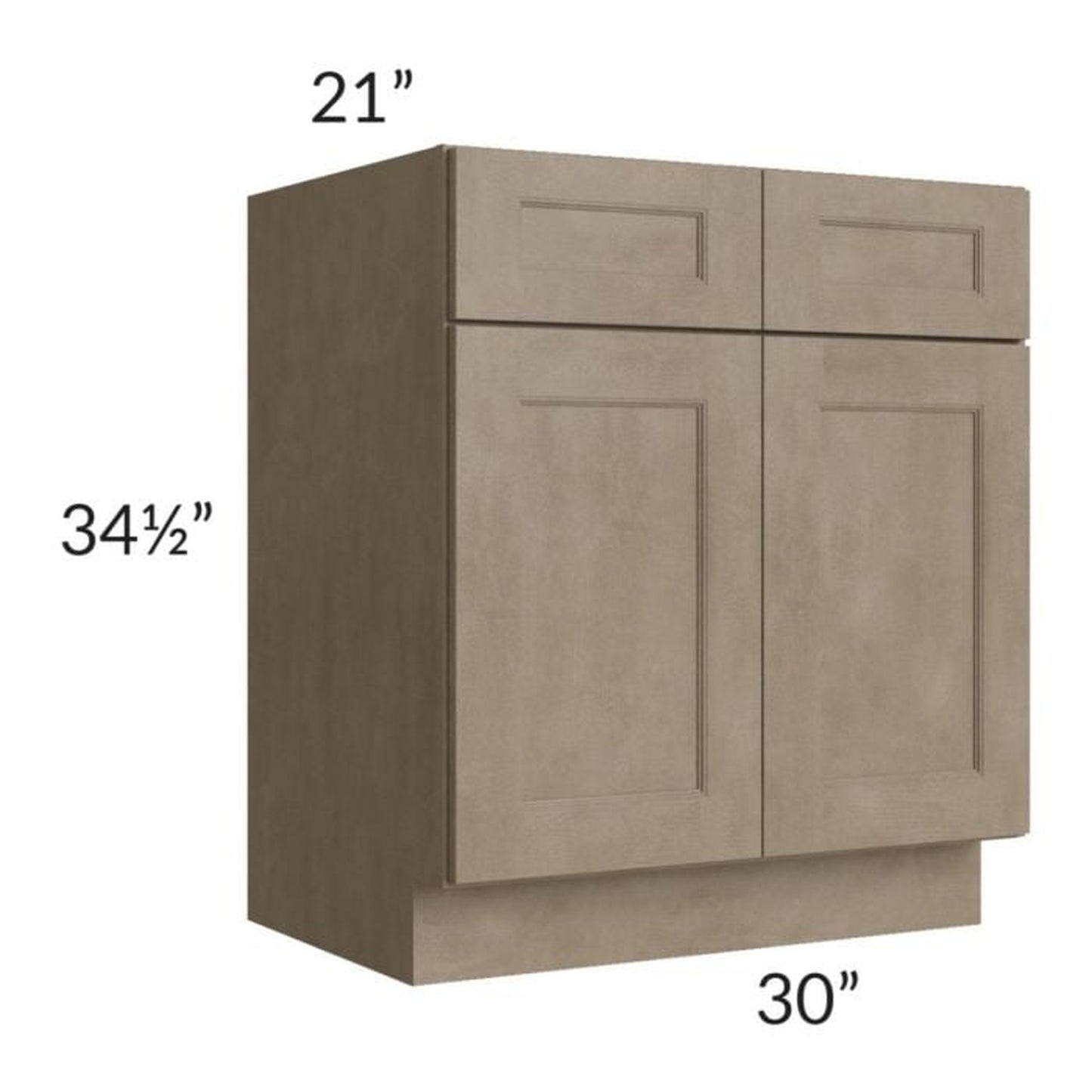 RTA Cobblestone Grey 30" Vanity Sink Base Cabinet