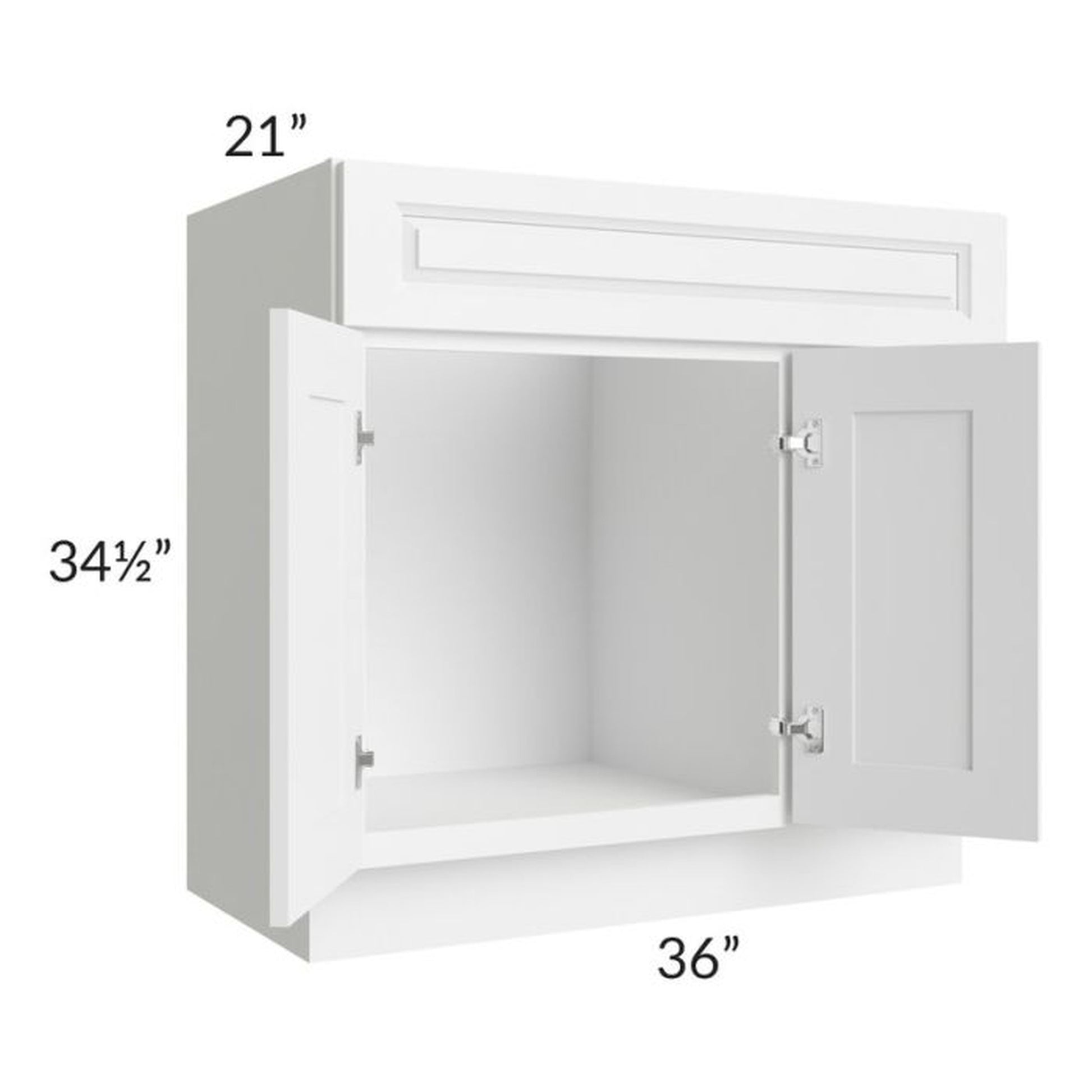 RTA Dakota White 36" Bathroom Vanity (Door on Right)