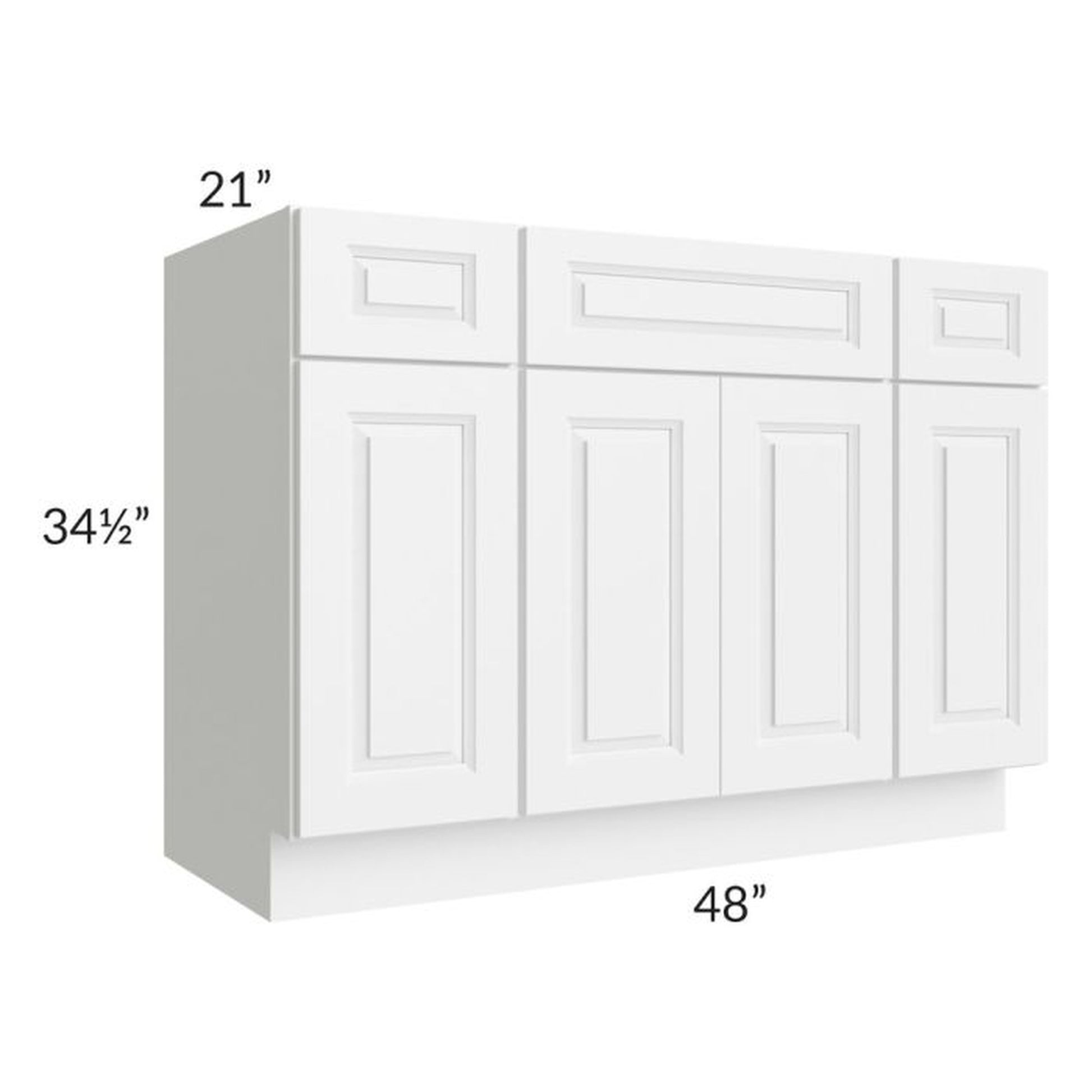 RTA Dakota White 48" Bathroom Vanity