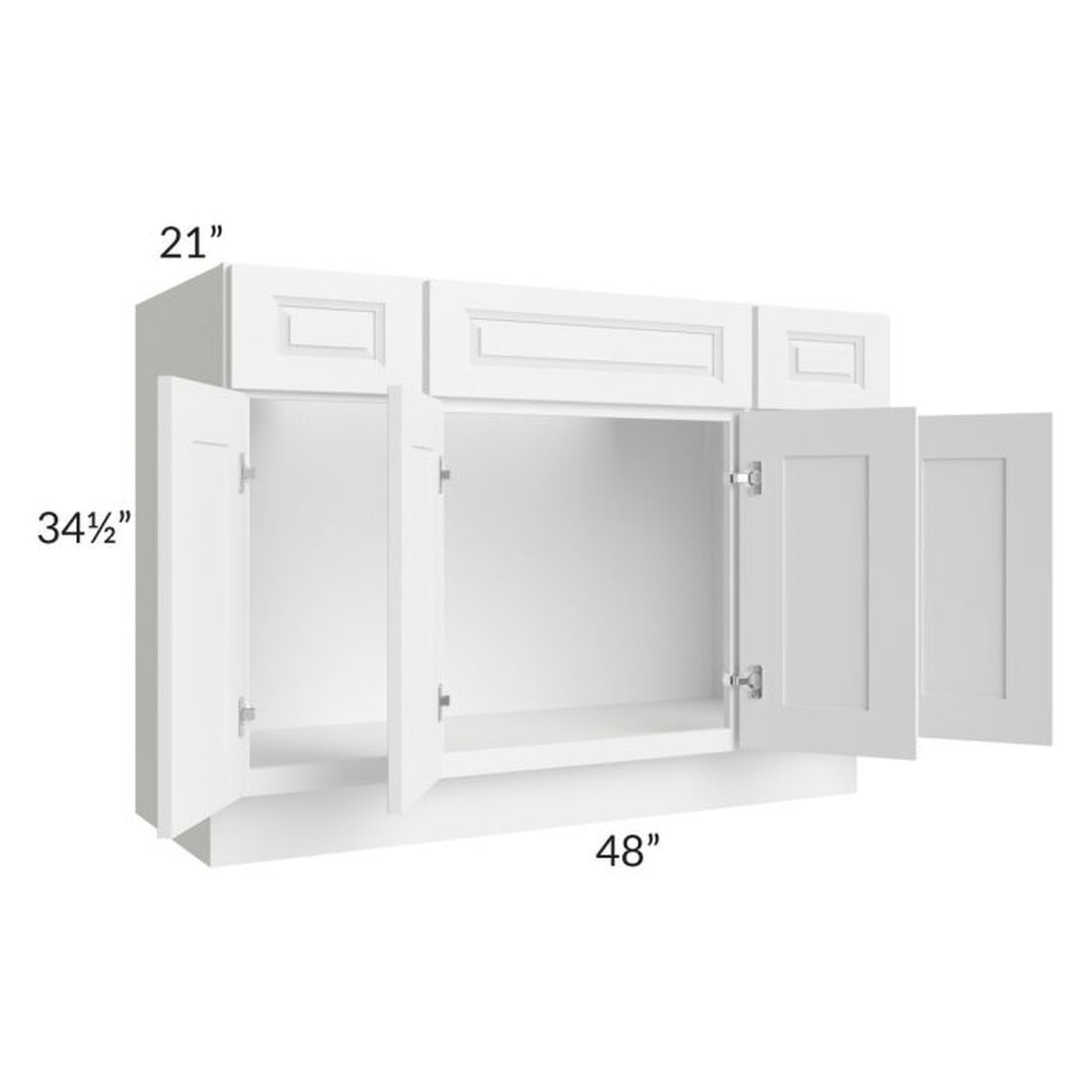 RTA Dakota White 48" Bathroom Vanity
