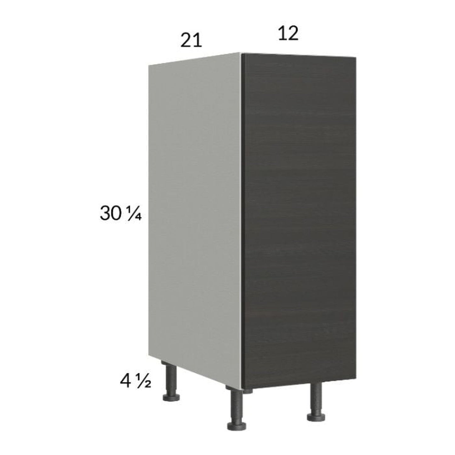 RTA Euro Cafe 12" Full Height Door Vanity Base Cabinet