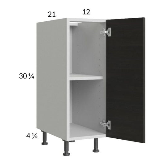 RTA Euro Cafe 12" Full Height Door Vanity Base Cabinet with 2 Finished End Panels
