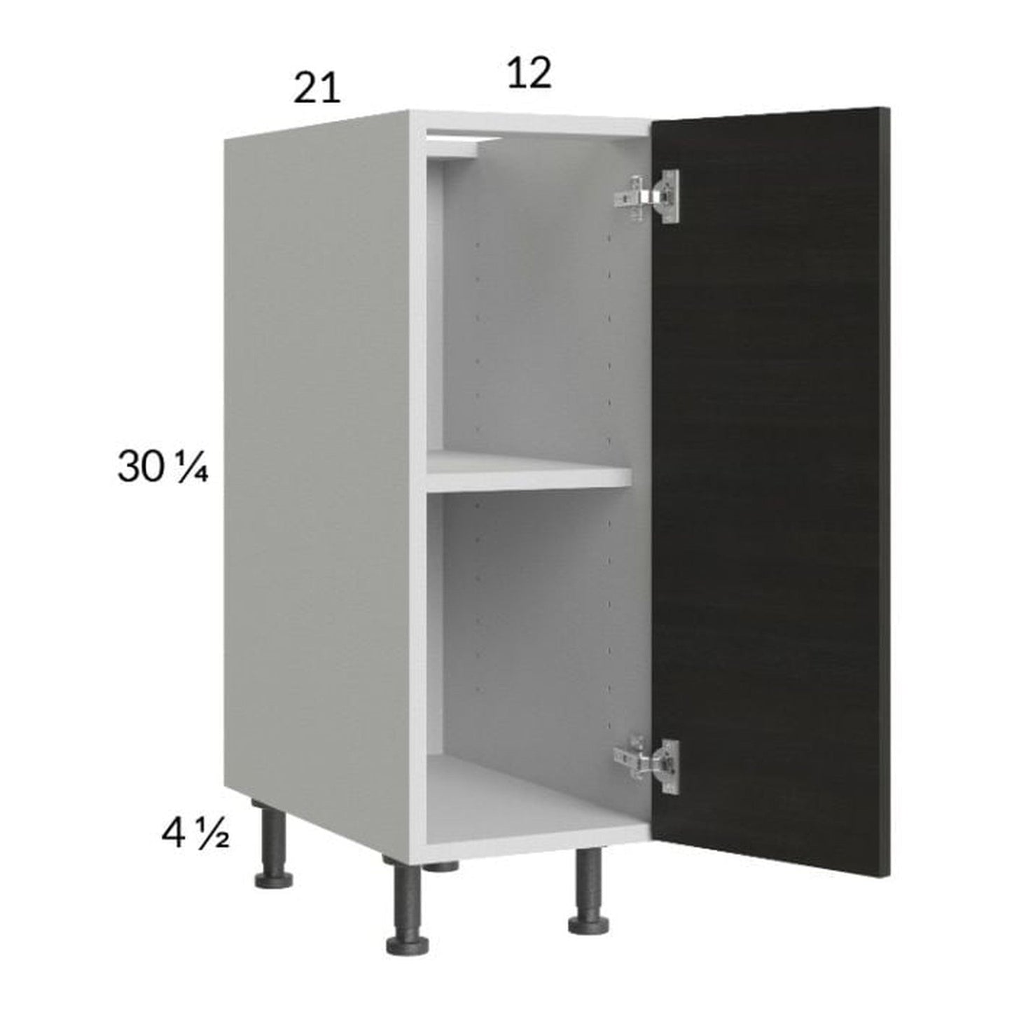 RTA Euro Cafe 12" Full Height Door Vanity Base Cabinet