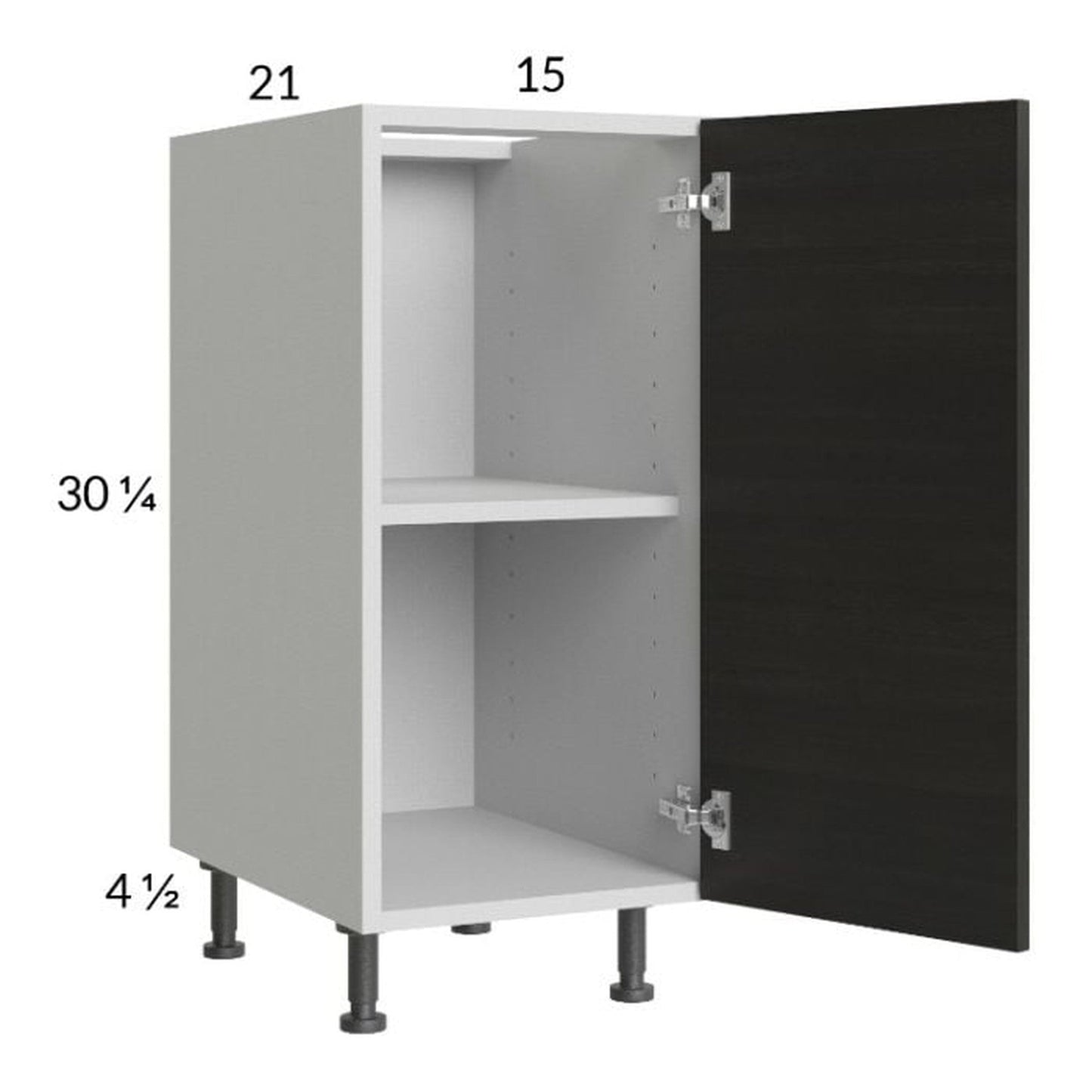 RTA Euro Cafe 15" Full Height Door Vanity Base Cabinet