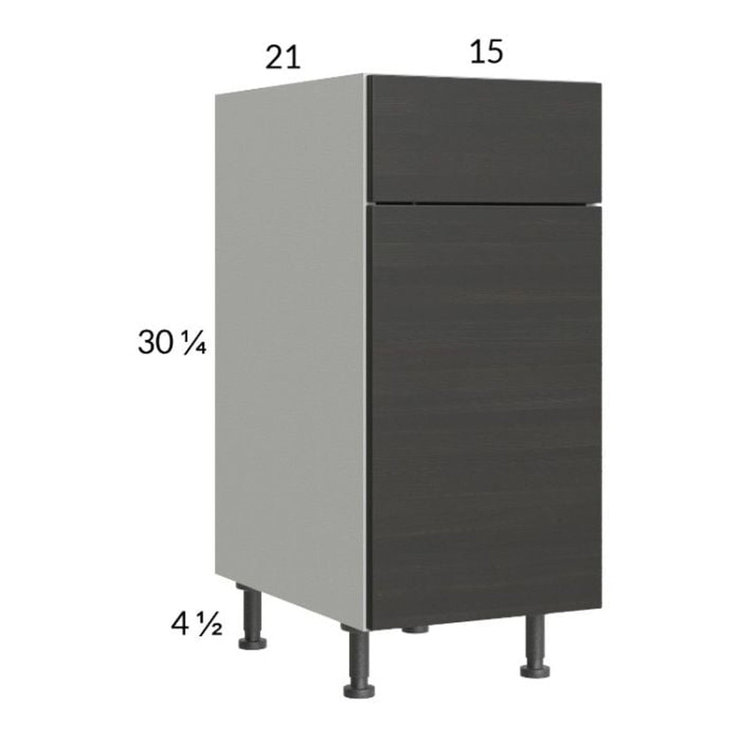 RTA Euro Cafe 15" Vanity Base Cabinet with 1 Finished End Panel