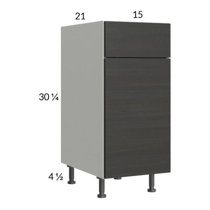 RTA Euro Cafe 15" Vanity Base Cabinet with 2 Finished End Panels