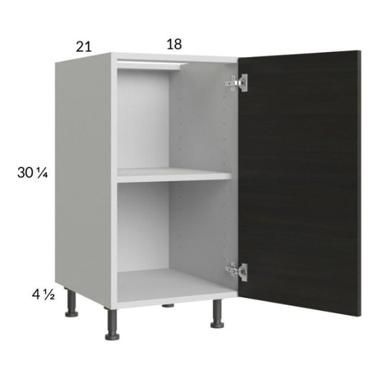 RTA Euro Cafe 18" Full Height Door Vanity Base Cabinet with 1 Finished End Panel