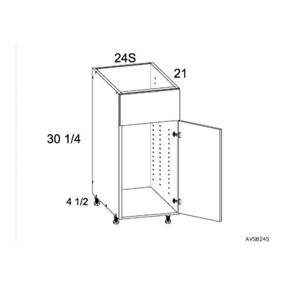 RTA Euro Cafe 24" Vanity Sink Base Cabinet with 1 Door