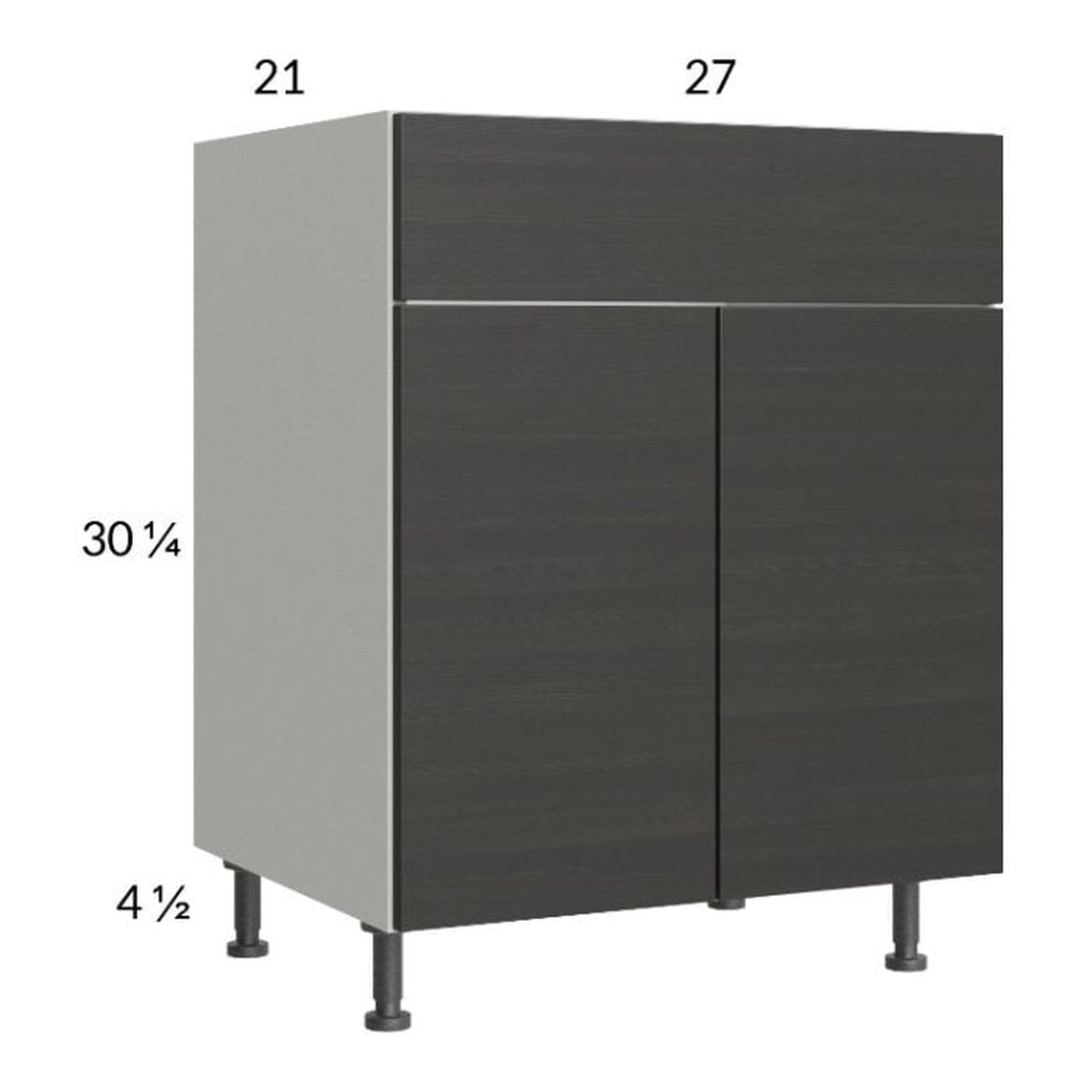 RTA Euro Cafe 27" Vanity Sink Base Cabinet with 1 Finished End Panel