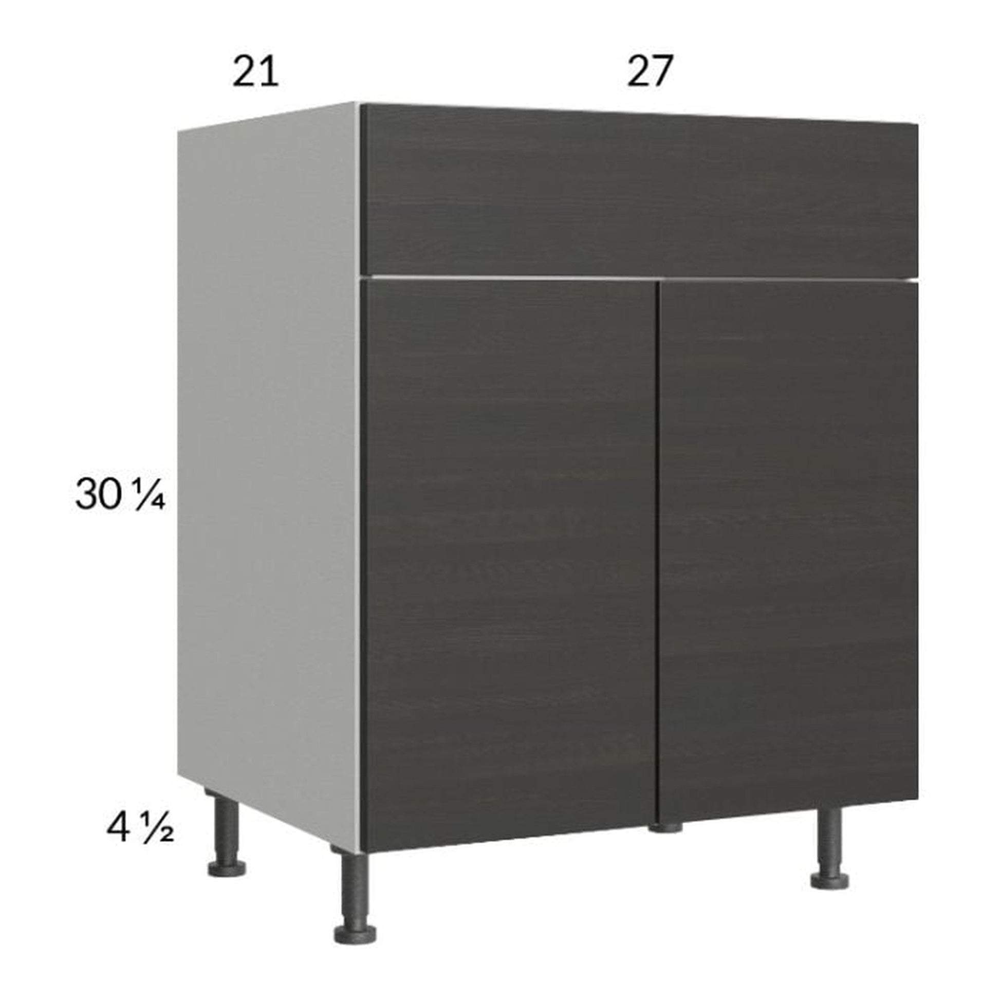 RTA Euro Cafe 27" Vanity Sink Base Cabinet with 1 Finished End Panel