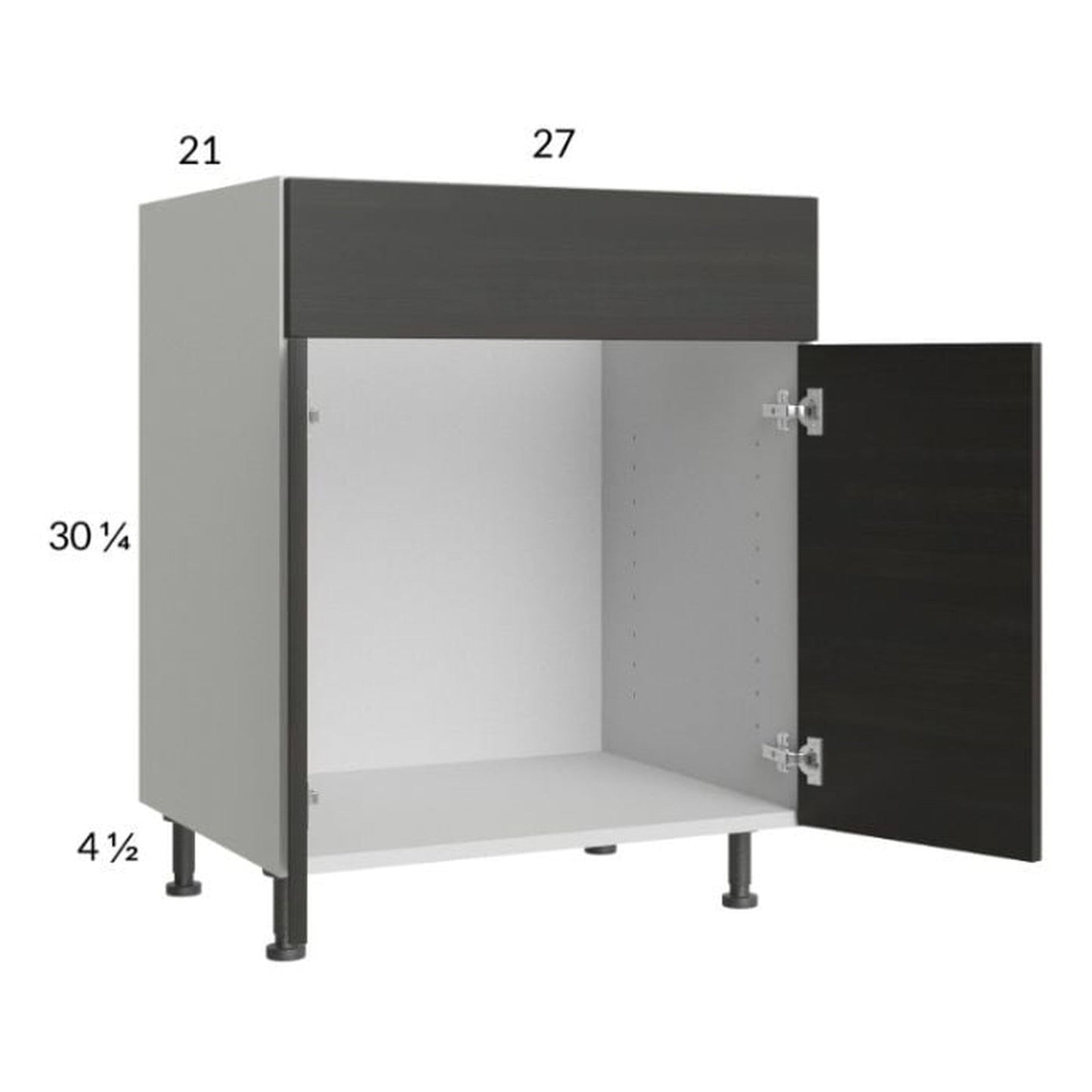 RTA Euro Cafe 27" Vanity Sink Base Cabinet with 2 Finished End Panels