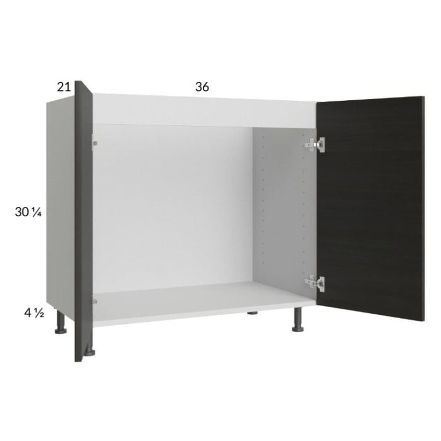 RTA Euro Cafe 36" Full Height Door Vanity Sink Base Cabinet