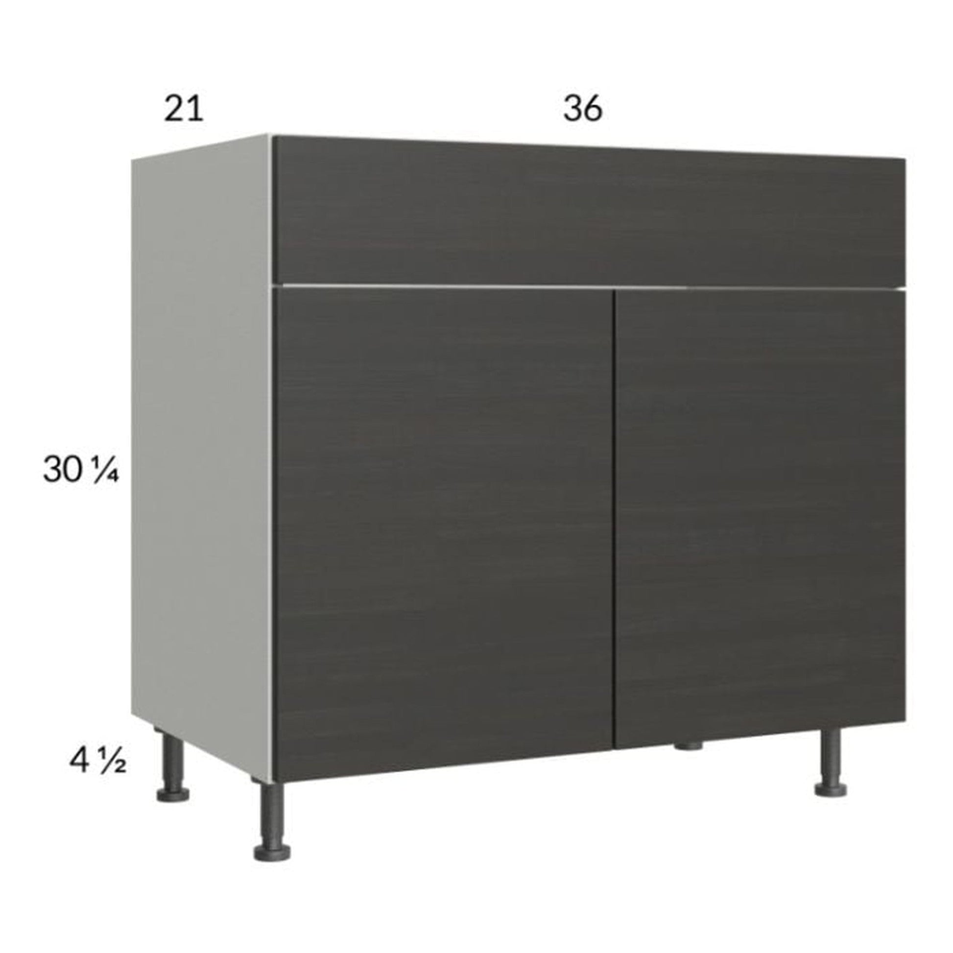 RTA Euro Cafe 36" Vanity Sink Base Cabinet with 1 Finished End Panel