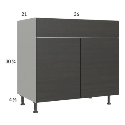 RTA Euro Cafe 36" Vanity Sink Base Cabinet with 1 Finished End Panel