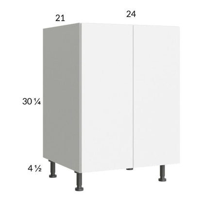 RTA Euro Gloss White 24" Full Height Door Vanity Sink Base Cabinet