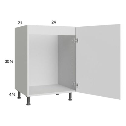 RTA Euro Gloss White 24" Full Height Door Vanity Sink Base Cabinet with 1 Door