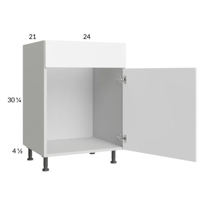 RTA Euro Gloss White 24" Vanity Sink Base Cabinet with 1 Door and 1 Finished End Panel