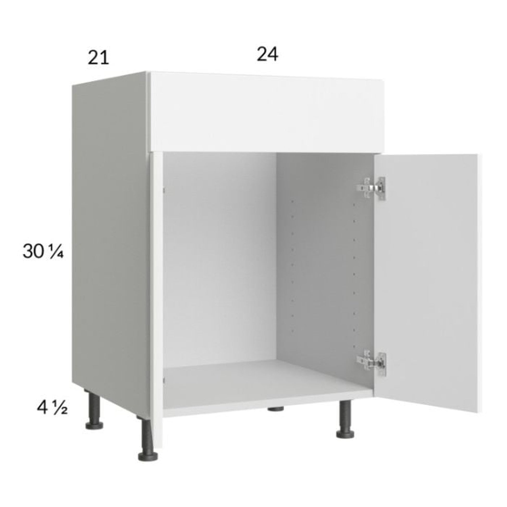 RTA Euro Gloss White 24" Vanity Sink Base Cabinet