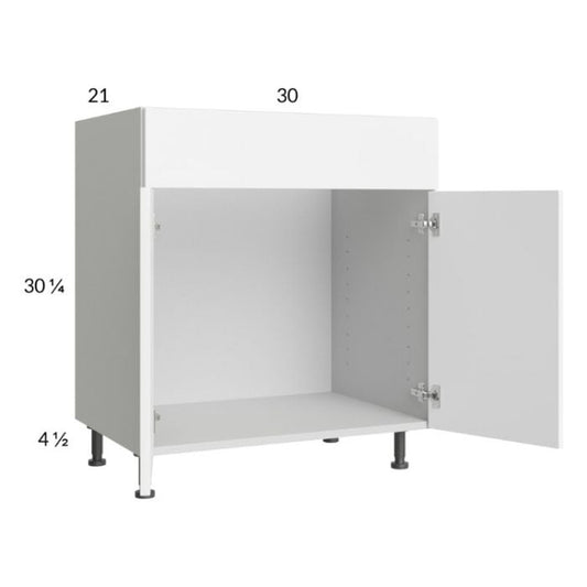 RTA Euro Gloss White 30" Vanity Sink Base Cabinet