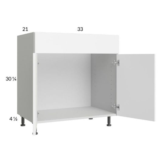 RTA Euro Gloss White 33" Vanity Sink Base Cabinet