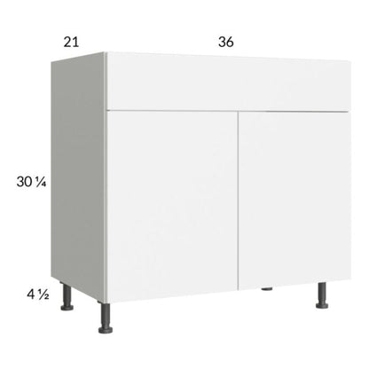 RTA Euro Gloss White 36" Vanity Sink Base Cabinet