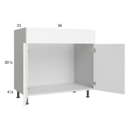 RTA Euro Gloss White 36" Vanity Sink Base Cabinet