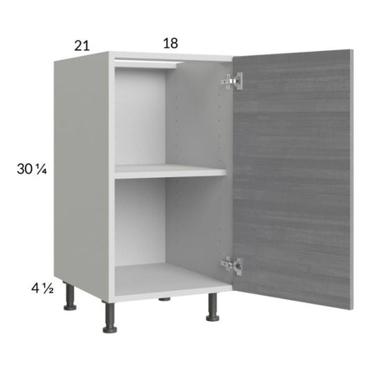 RTA Euro Grey 18" Full Height Door Vanity Base Cabinet