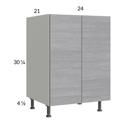 RTA Euro Grey 24" Full Height Door Vanity Sink Base Cabinet