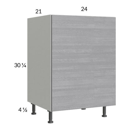 RTA Euro Grey 24" Full Height Door Vanity Sink Base Cabinet with 1 Door and 1 Finished End Panel