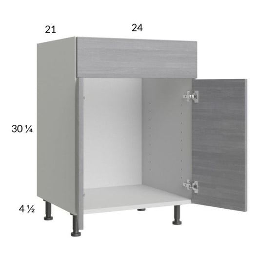 RTA Euro Grey 24" Vanity Sink Base Cabinet with 2 Finished End Panels