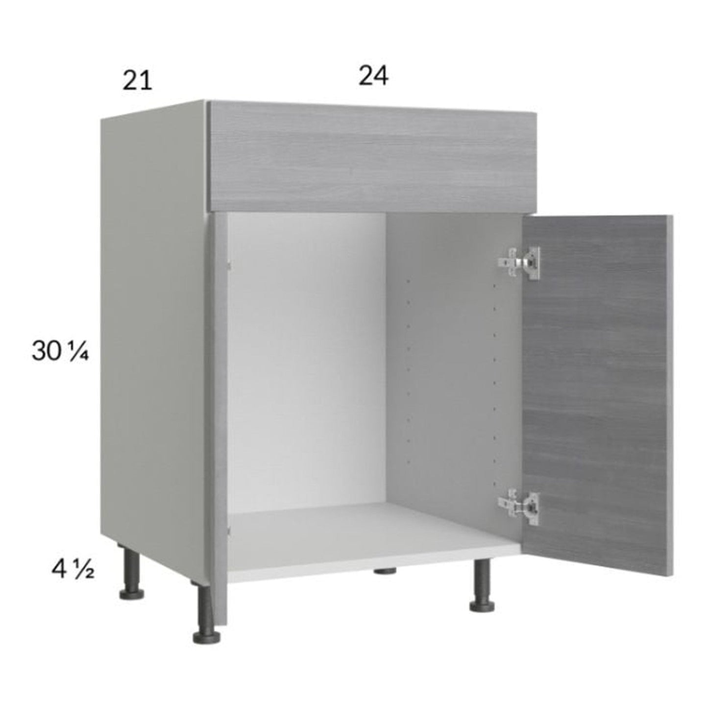 RTA Euro Grey 24" Vanity Sink Base Cabinet