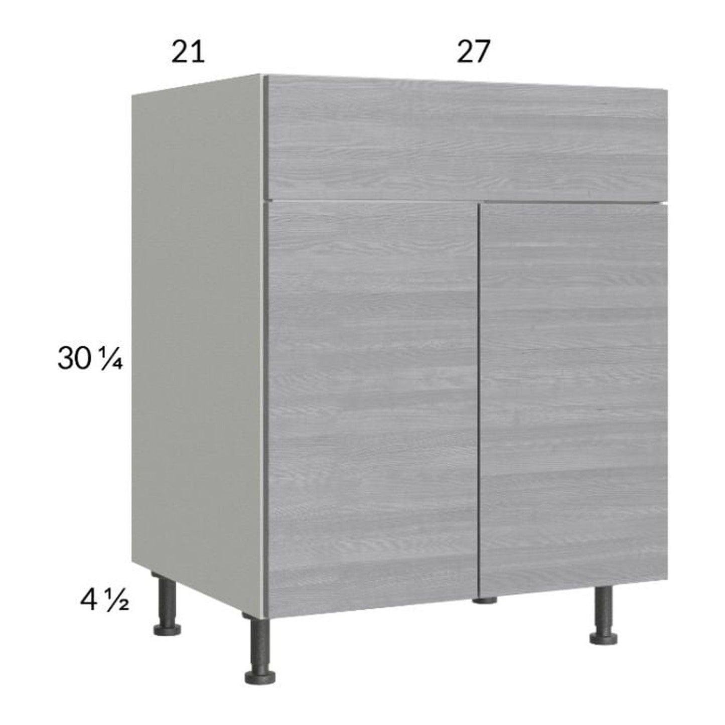 RTA Euro Grey 27" Vanity Sink Base Cabinet