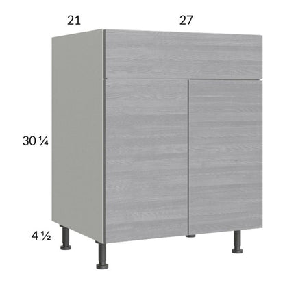 RTA Euro Grey 27" Vanity Sink Base Cabinet with 2 Finished End Panels